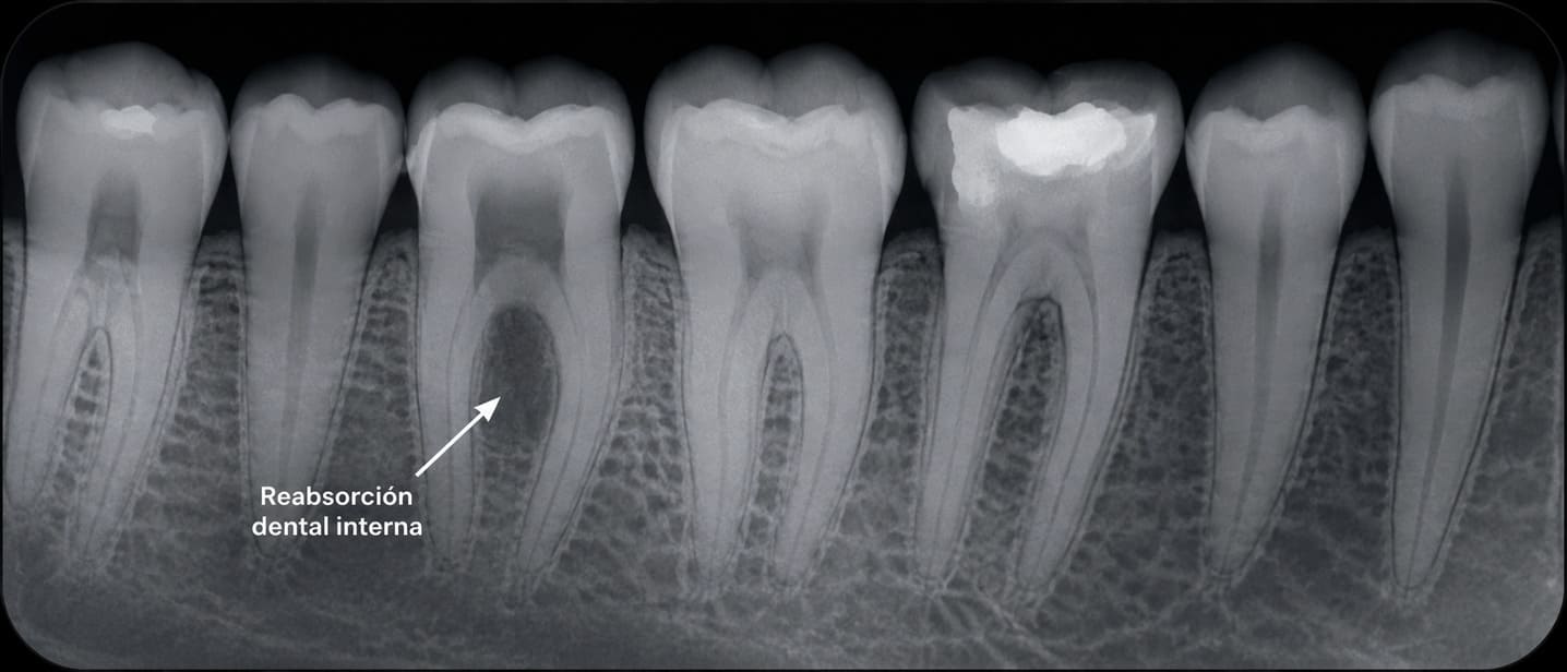 Reabsorción dental detectada mediante radiografía - SmileClinic Alfaz del Pi